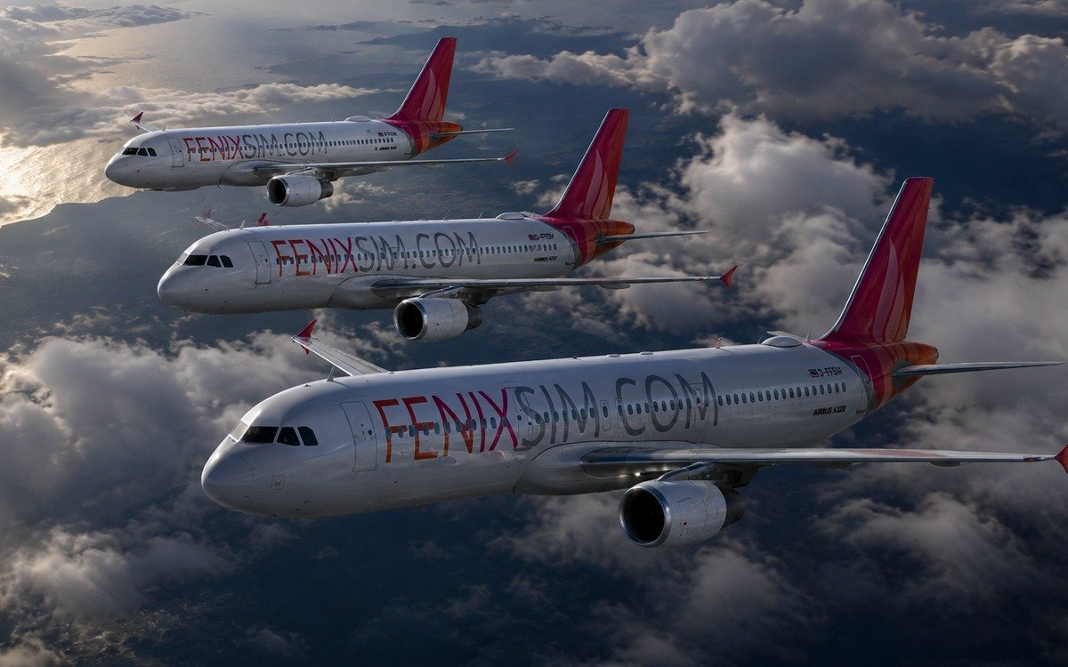 Fenix A319, A320 and A321 family flying in formation